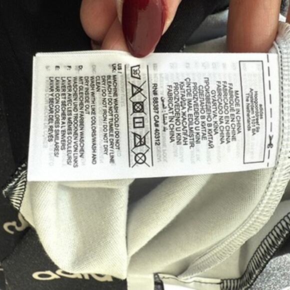 Adidas Trefoil Jumpsuit Logo Print Black White S Sporty Streetwear Y2K - Picture 7 of 7